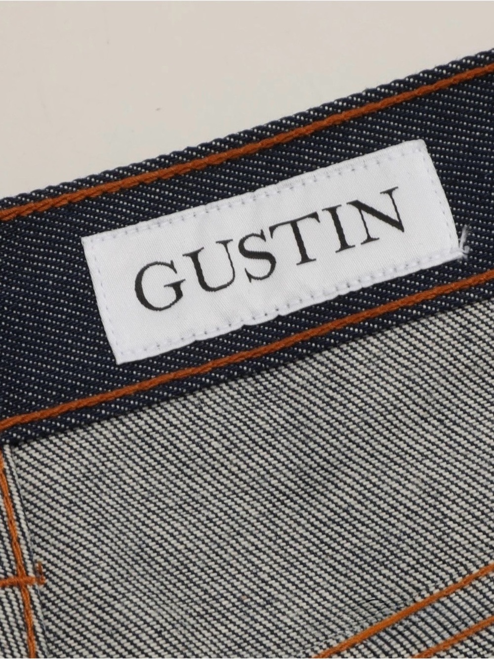 LNWOT Gustin Made USA #535 California Slim Fit Raw Indigo Selvedge Jeans 34 #1 - Picture 8 of 9